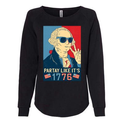 George Washington Party Like Its 1776 Womens California Wash Sweatshirt