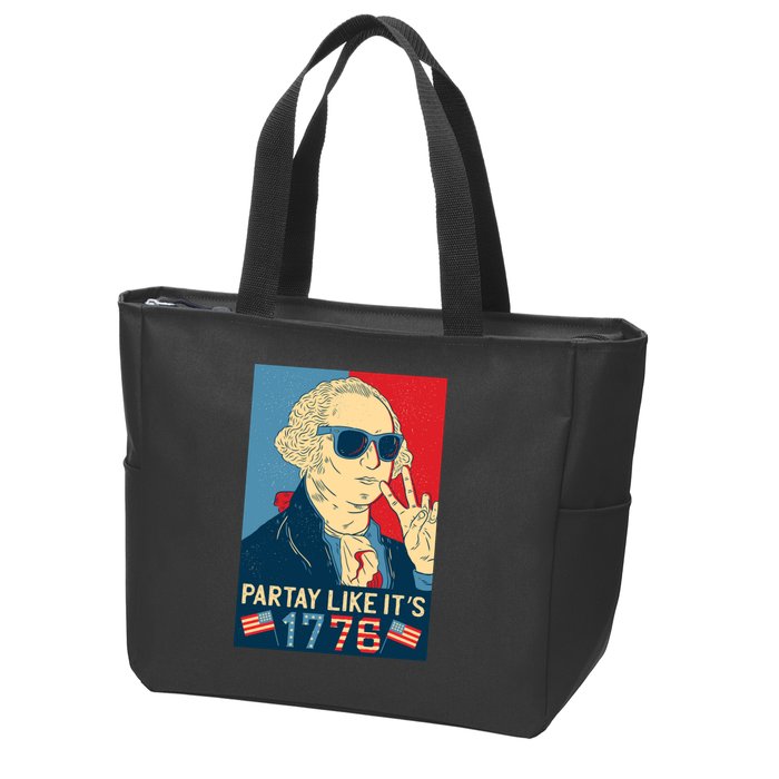 George Washington Party Like Its 1776 Zip Tote Bag