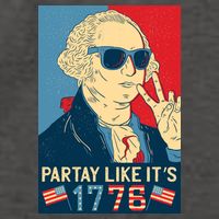 George Washington Party Like Its 1776 Vector Backpack