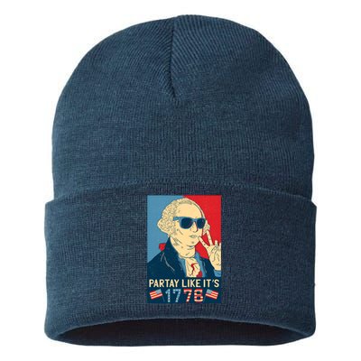 George Washington Party Like Its 1776 Sustainable Knit Beanie