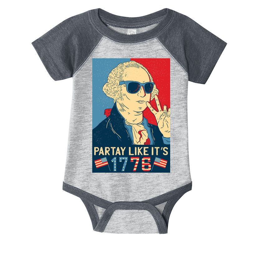George Washington Party Like Its 1776 Infant Baby Jersey Bodysuit