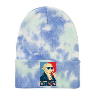 George Washington Party Like Its 1776 Tie Dye 12in Knit Beanie