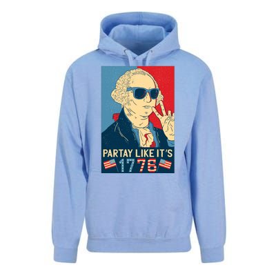 George Washington Party Like Its 1776 Unisex Surf Hoodie