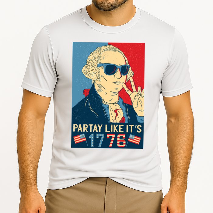 George Washington Party Like Its 1776 Cooling Performance Crew T-Shirt