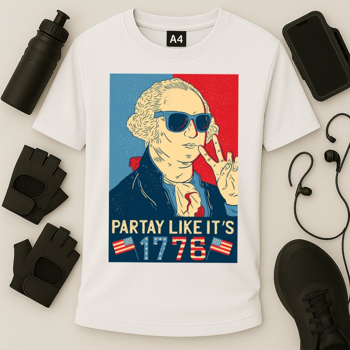 George Washington Party Like Its 1776 Cooling Performance Crew T-Shirt