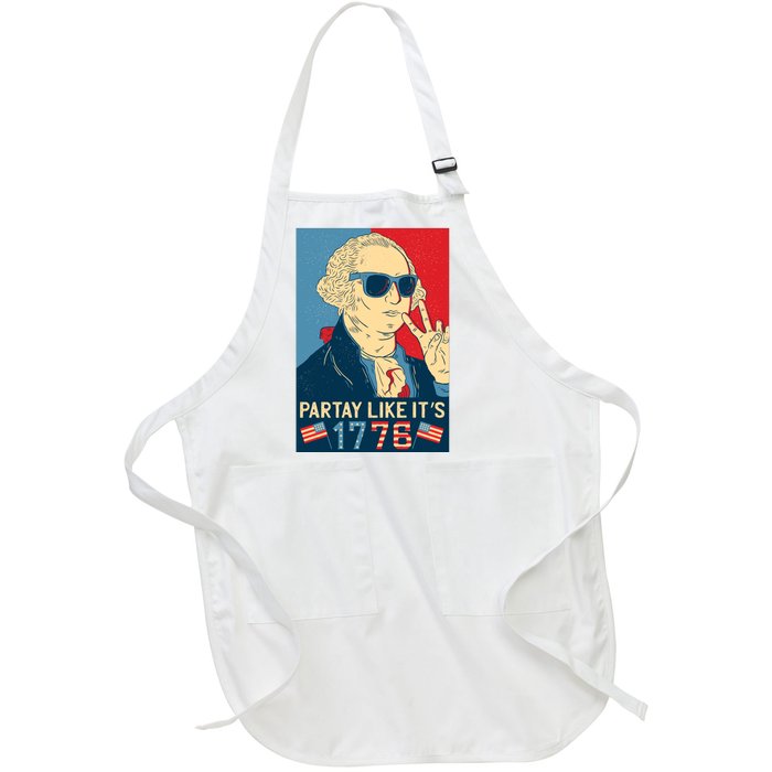 George Washington Party Like Its 1776 Full-Length Apron With Pockets