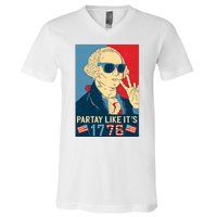 George Washington Party Like Its 1776 V-Neck T-Shirt