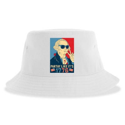 George Washington Party Like Its 1776 Sustainable Bucket Hat