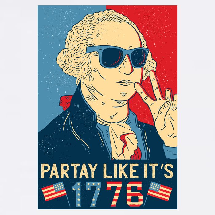 George Washington Party Like Its 1776 Button