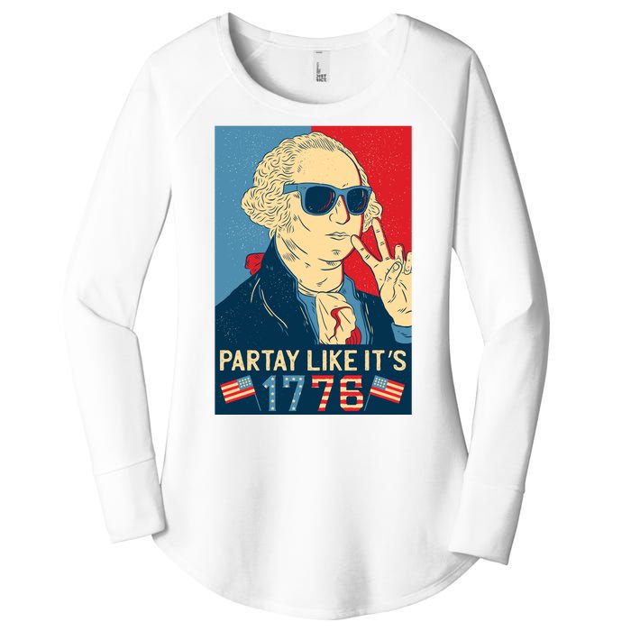 George Washington Party Like Its 1776 Women's Perfect Tri Tunic Long Sleeve Shirt