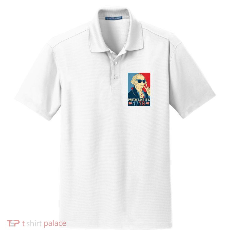 George Washington Party Like Its 1776 Dry Zone Grid Polo