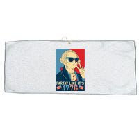 George Washington Party Like Its 1776 Large Microfiber Waffle Golf Towel