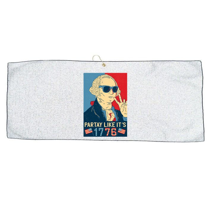 George Washington Party Like Its 1776 Large Microfiber Waffle Golf Towel