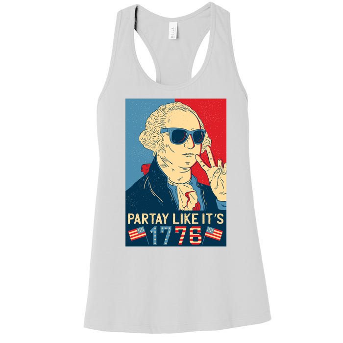 George Washington Party Like Its 1776 Women's Racerback Tank