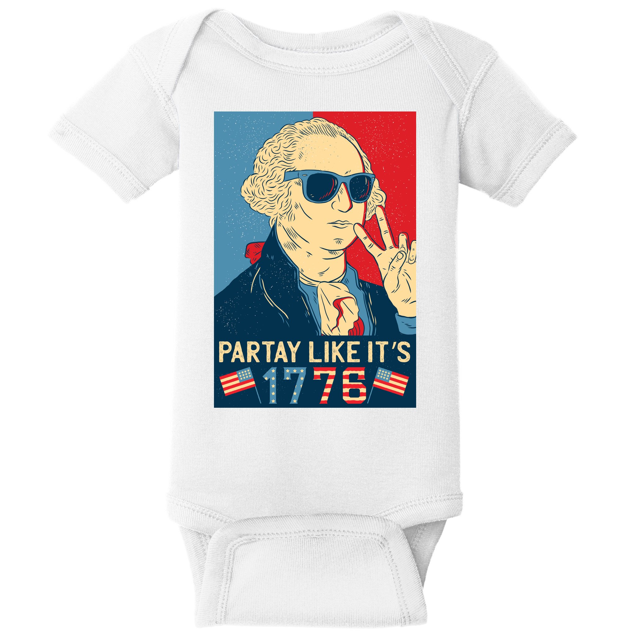 George Washington Party Like Its 1776 Baby Bodysuit