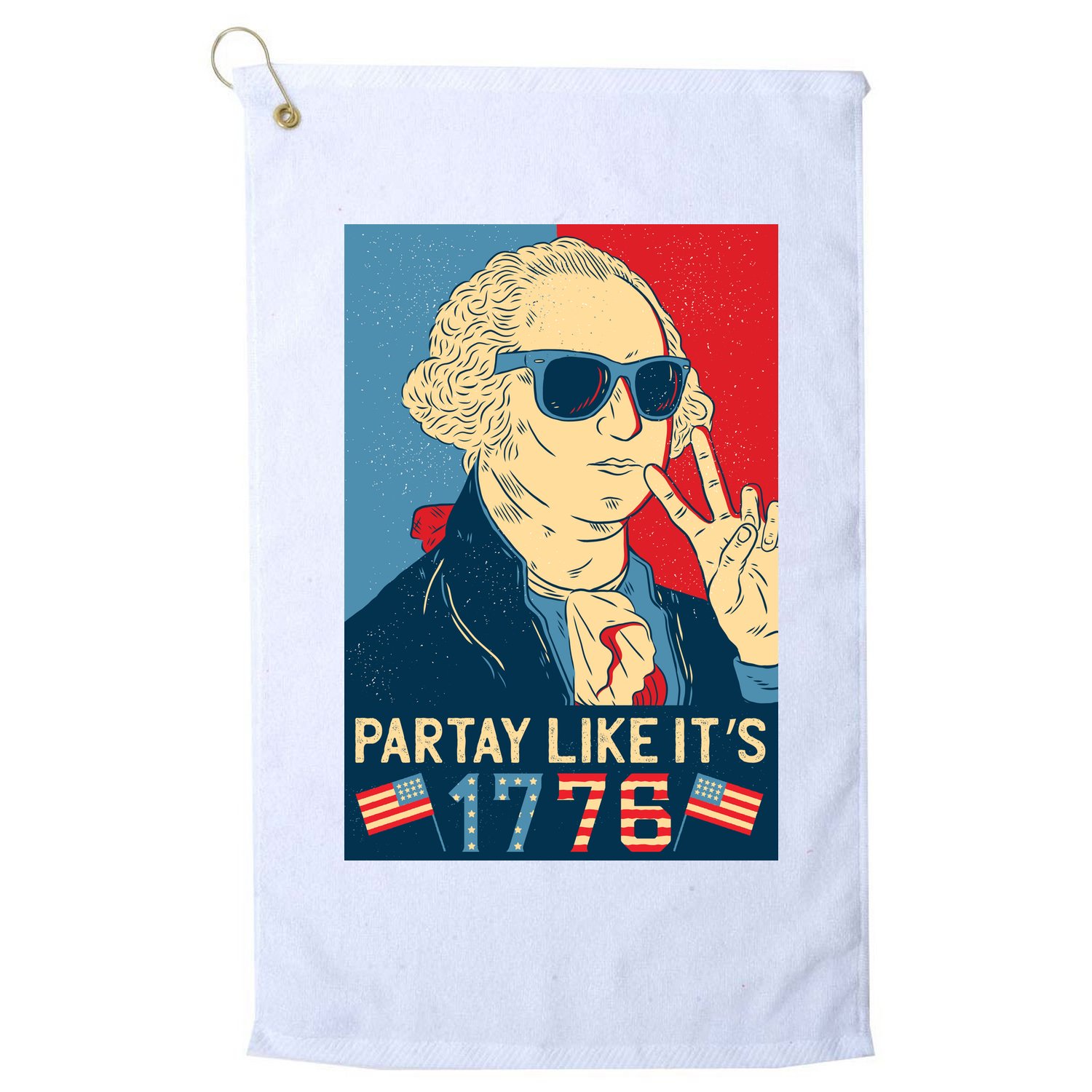 George Washington Party Like Its 1776 Golf Towel