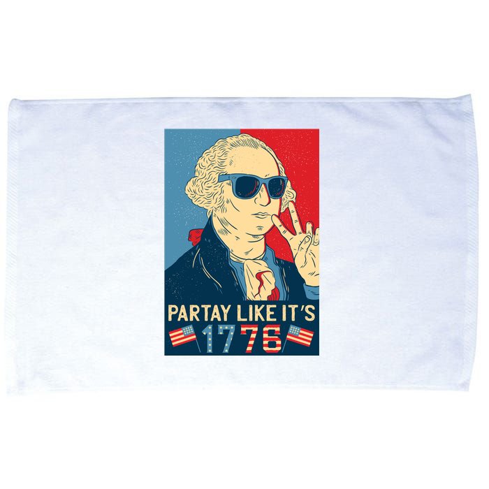 George Washington Party Like Its 1776 Microfiber Hand Towel