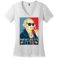 George Washington Party Like Its 1776 Women's V-Neck T-Shirt