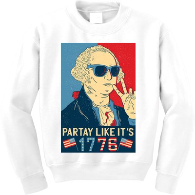 George Washington Party Like Its 1776 Kids Sweatshirt