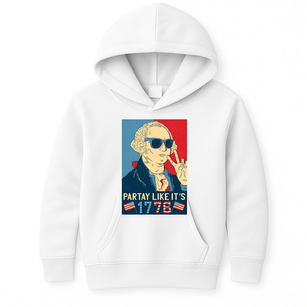 George Washington Party Like Its 1776 Kids Hoodie