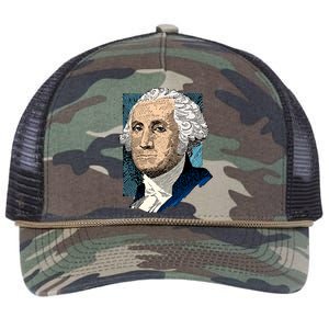 George Washington Portrait Retro Rope Trucker Hat Cap