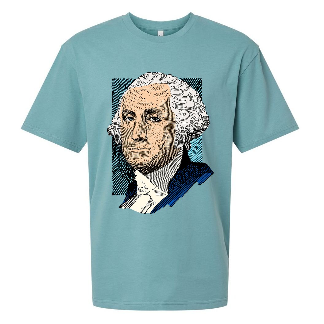 George Washington Portrait Sueded Cloud Jersey T-Shirt