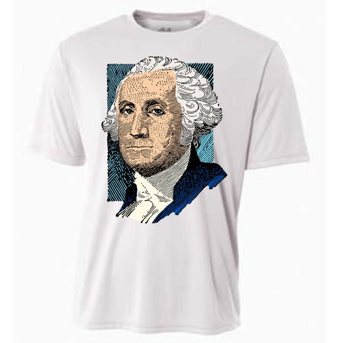 George Washington Portrait Cooling Performance Crew T-Shirt