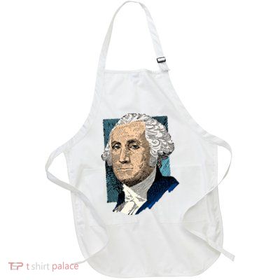 George Washington Portrait Full-Length Apron With Pockets