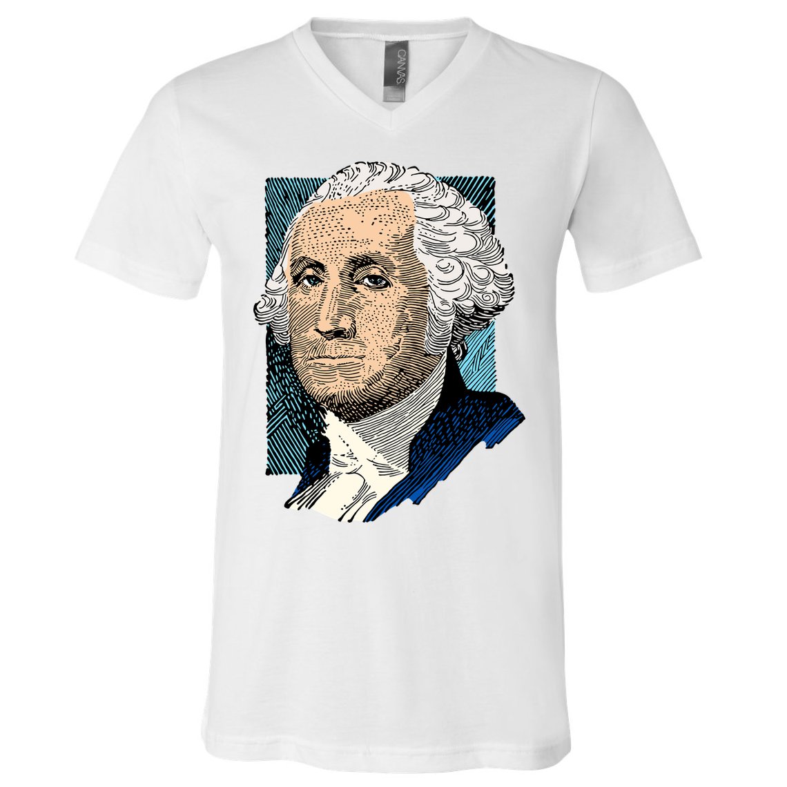 George Washington Portrait V-Neck T-Shirt