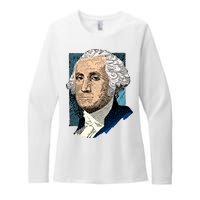 George Washington Portrait Womens CVC Long Sleeve Shirt