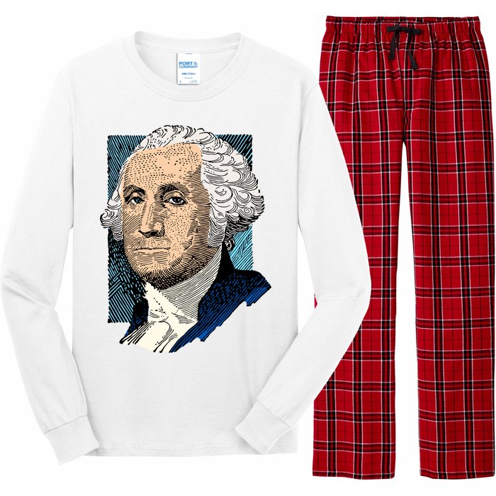 George Washington Portrait Long Sleeve Pajama Set