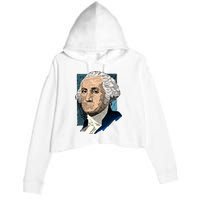 George Washington Portrait Crop Fleece Hoodie