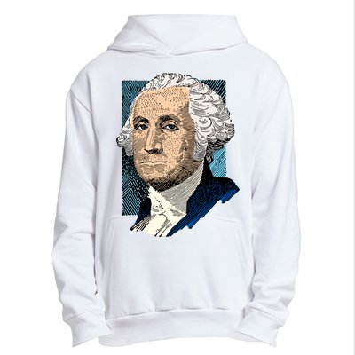 George Washington Portrait Urban Pullover Hoodie