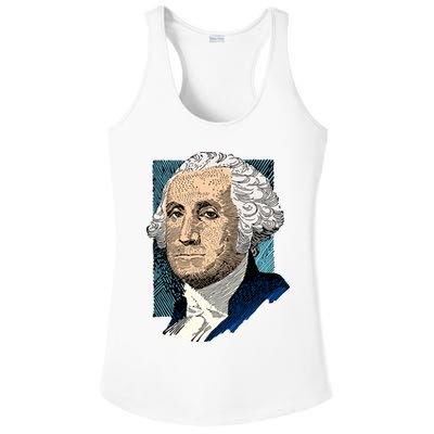 George Washington Portrait Ladies PosiCharge Competitor Racerback Tank