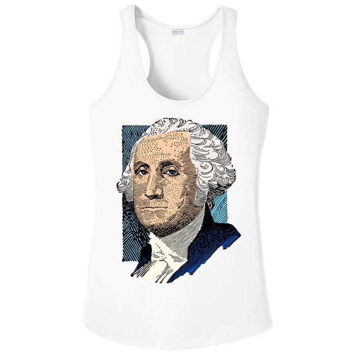 George Washington Portrait Ladies PosiCharge Competitor Racerback Tank