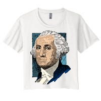 George Washington Portrait Women's Crop Top Tee