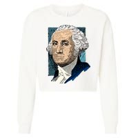George Washington Portrait Cropped Pullover Crew