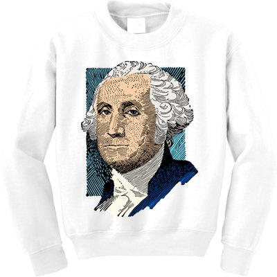 George Washington Portrait Kids Sweatshirt