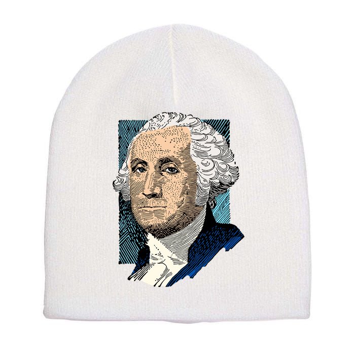 George Washington Portrait Short Acrylic Beanie