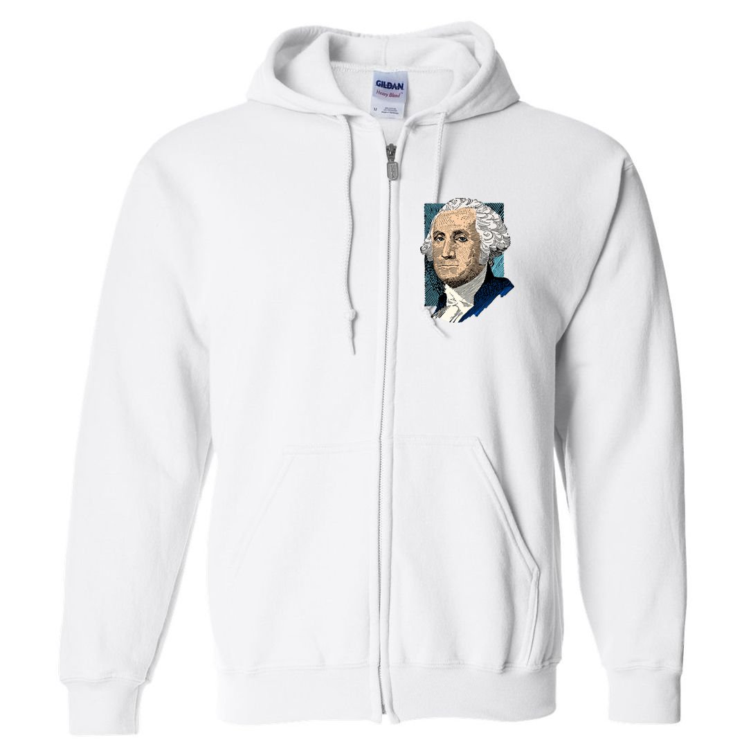 George Washington Portrait Full Zip Hoodie