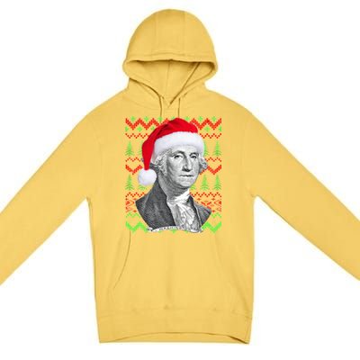 George Washington Ugly Christmas Sweater Premium Pullover Hoodie