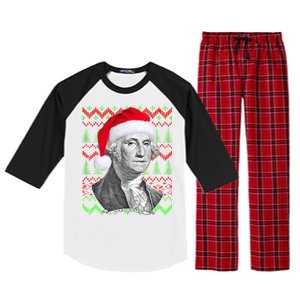 George Washington Ugly Christmas Sweater Raglan Sleeve Pajama Set