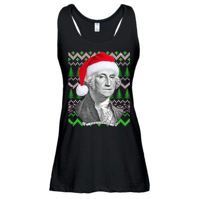 George Washington Ugly Christmas Sweater Ladies Essential Flowy Tank
