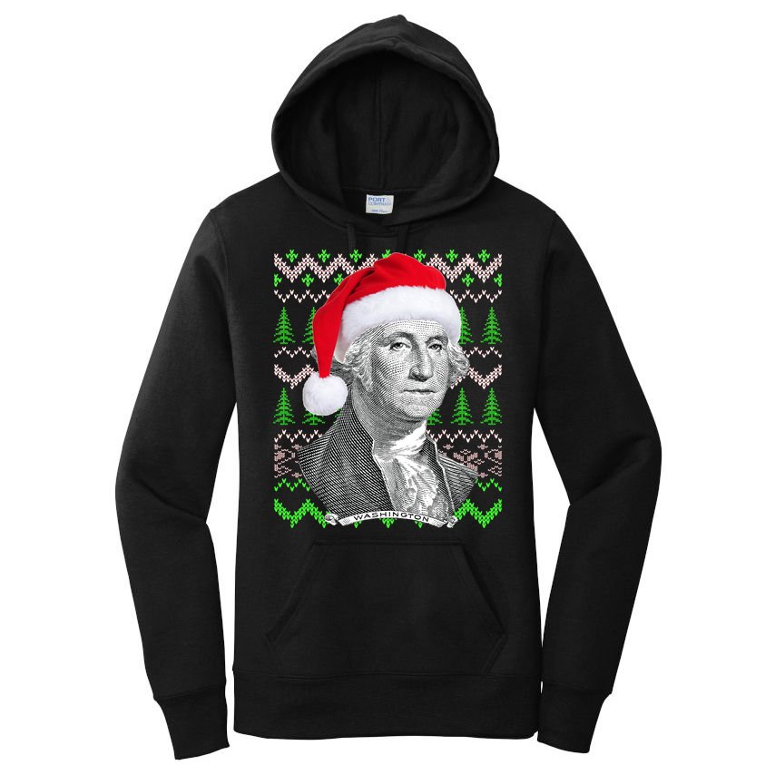 George Washington Ugly Christmas Sweater Women's Pullover Hoodie