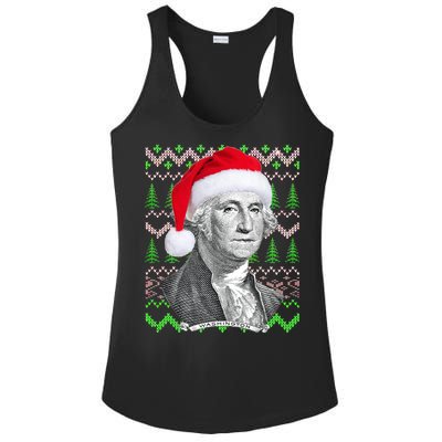 George Washington Ugly Christmas Sweater Ladies PosiCharge Competitor Racerback Tank