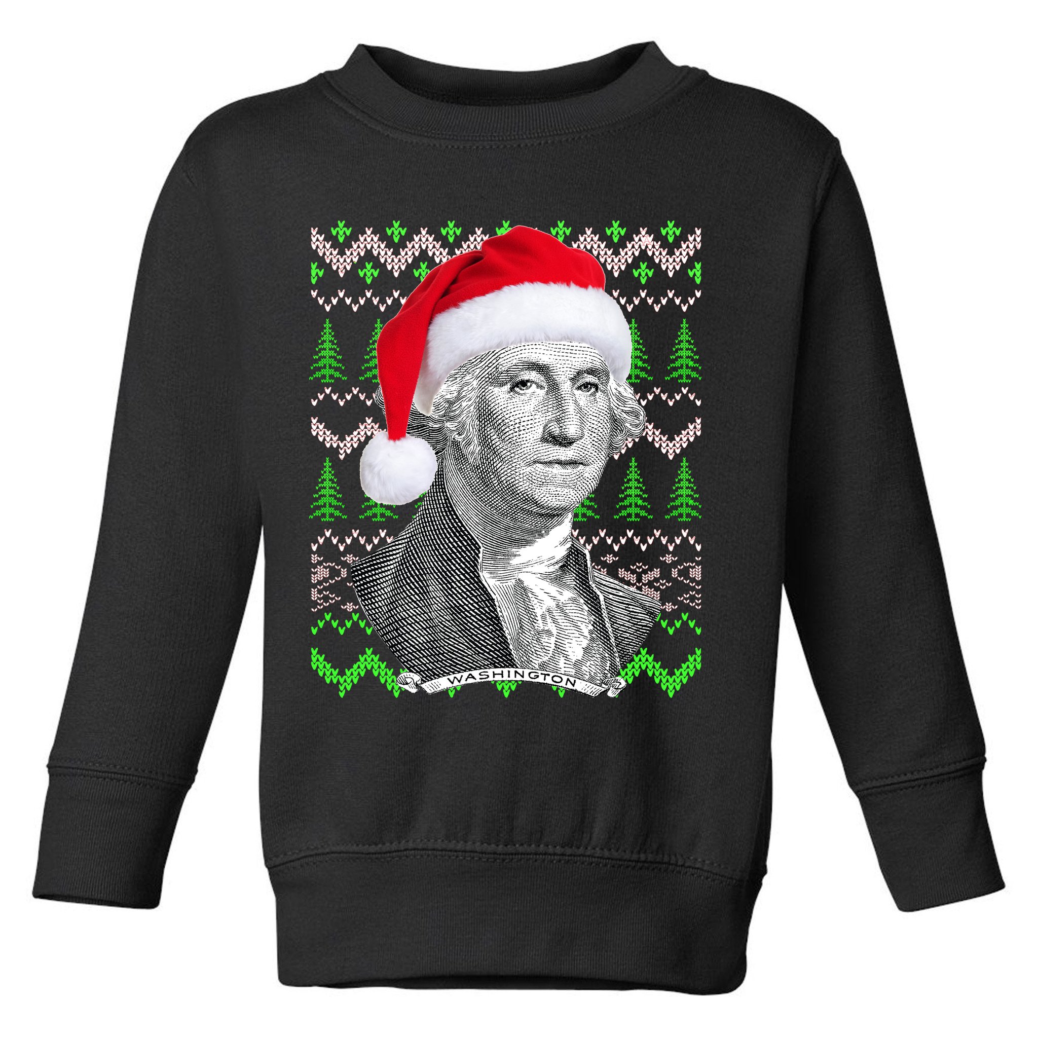 George Washington Ugly Christmas Sweater Toddler Sweatshirt