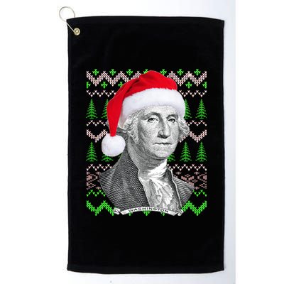 George Washington Ugly Christmas Sweater Platinum Collection Golf Towel