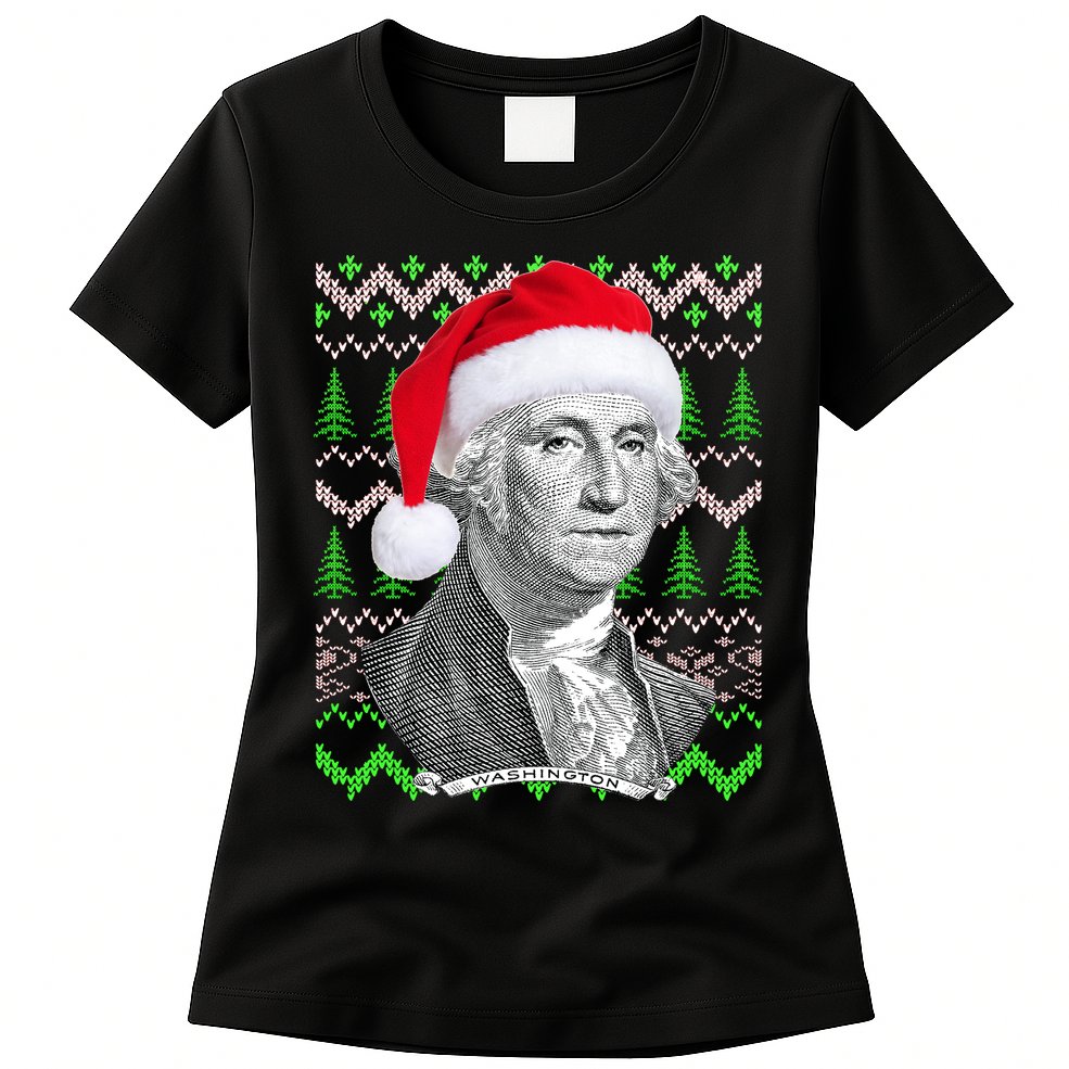 George Washington Ugly Christmas Sweater Womens T-Shirt