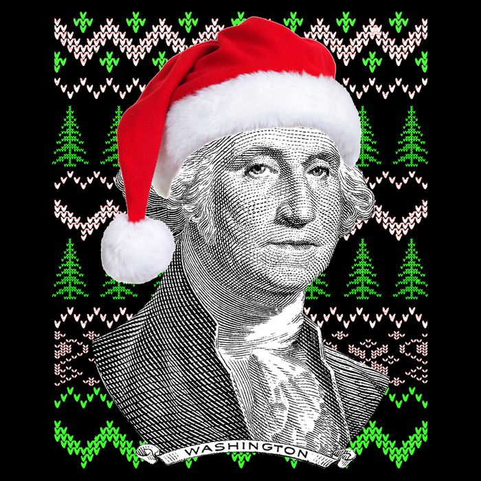 George Washington Ugly Christmas Sweater Women's V-Neck T-Shirt