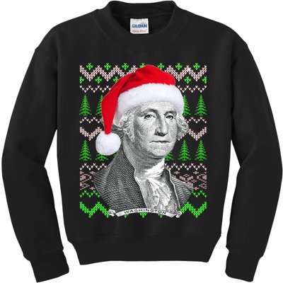 George Washington Ugly Christmas Sweater Kids Sweatshirt